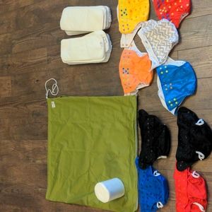 Lot of ALVABABY cloth diapers with inserts